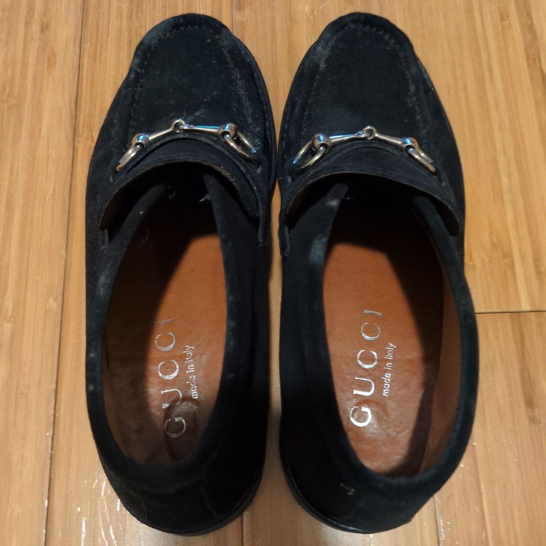 GUCCI スエードブーツ 金具付き