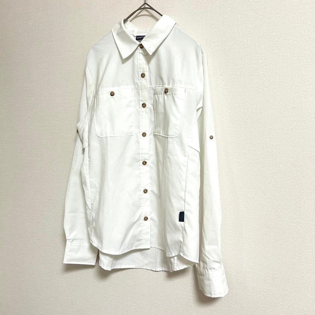 【新品未使用】 PATAGONIA パタゴニア 半袖 シャツ ブラウス 白 新品未使用】 PATAGONIA パタゴニア 半袖 シャツ ブラウス 白
