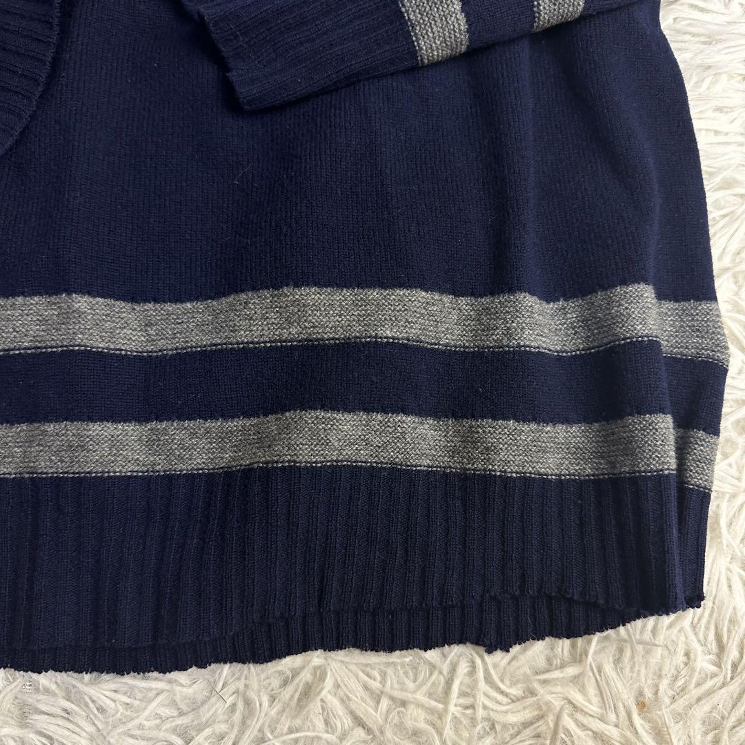COMME des GARÇONS HOMME ネイビー Vネックセーター M