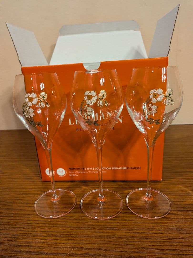 ベル エポック 花柄グラス6脚