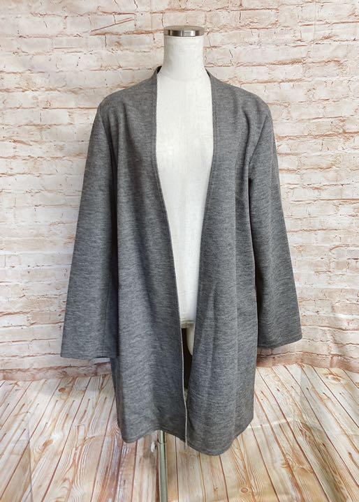 m-3323✩.*˚ Leilian 未使用品 薄手ロング丈カーディガン