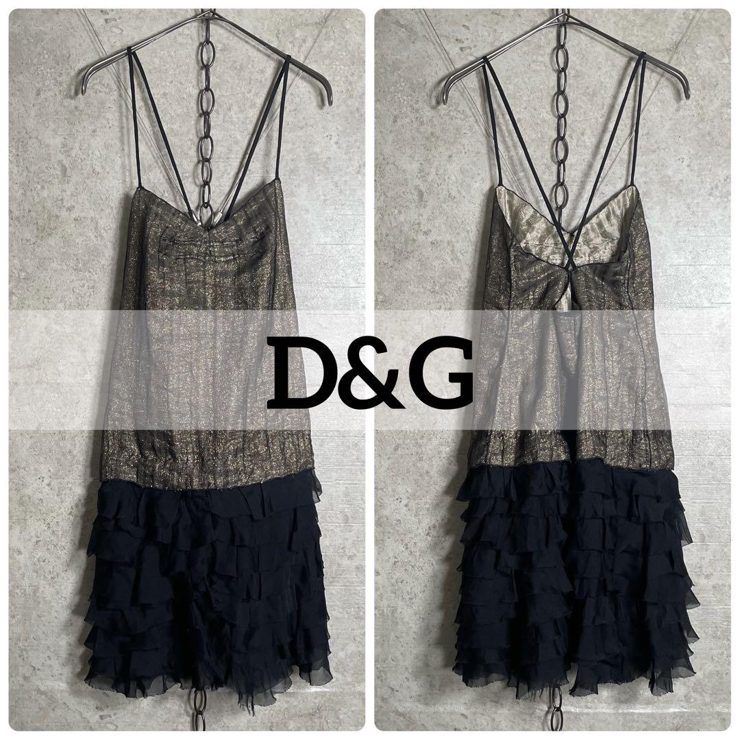 00s archive D&G レースフリルキャミワンピース フェアリーグランジ