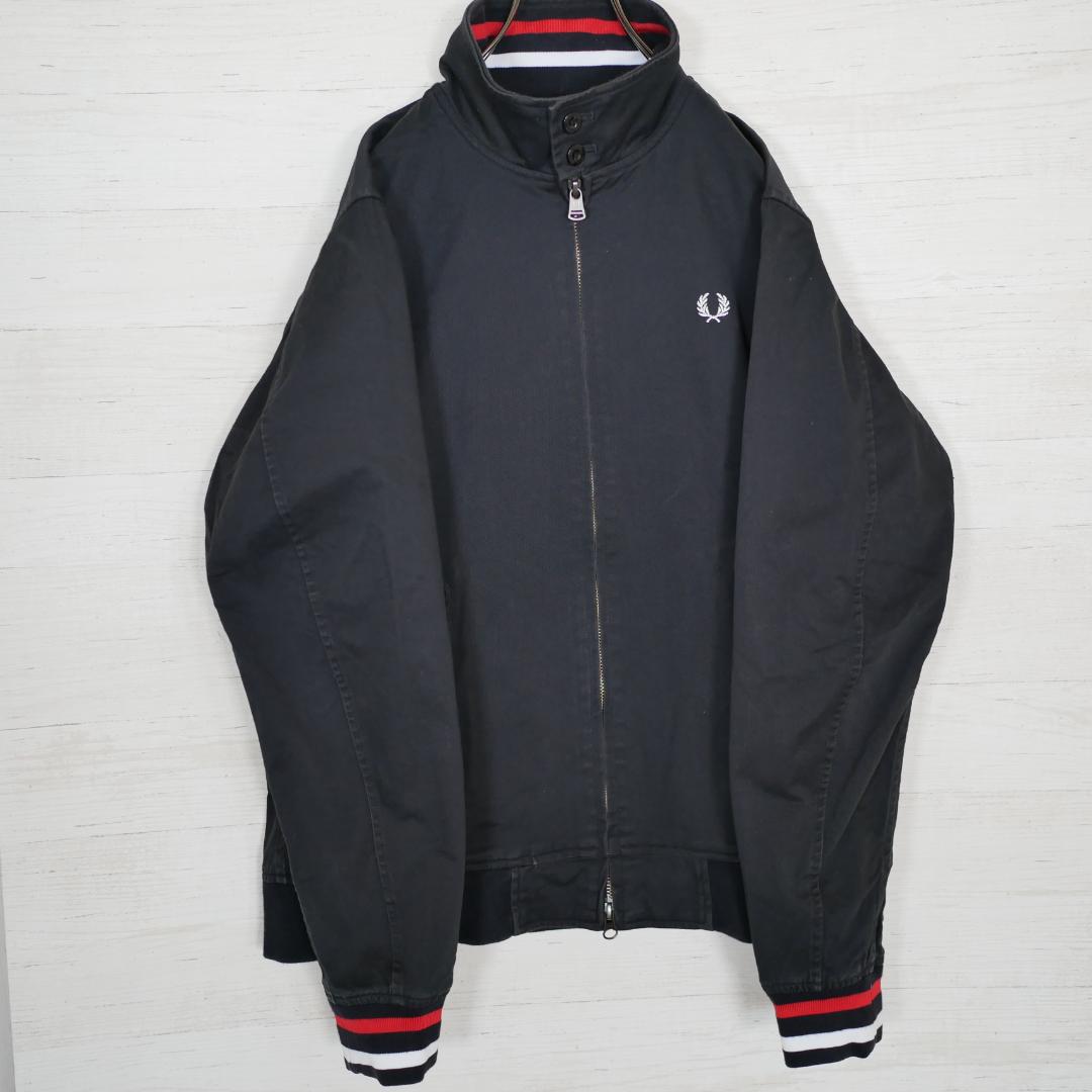 定番人気】フレッドペリー☆月桂樹ロゴ☆スイングトップ 黒 M :RO 2022