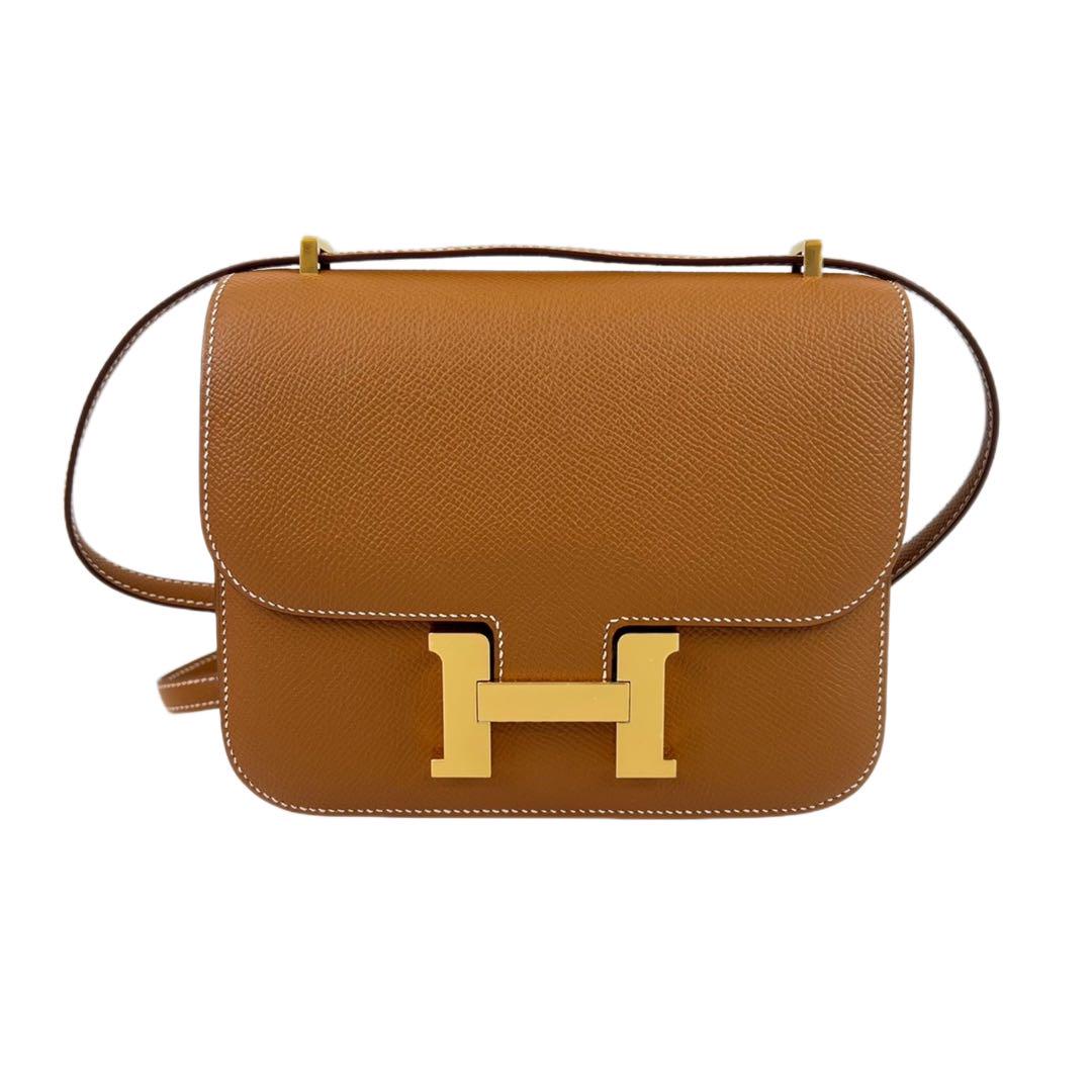 新品 HERMES エルメス コンスタンスミニ18 ゴールド ゴールド