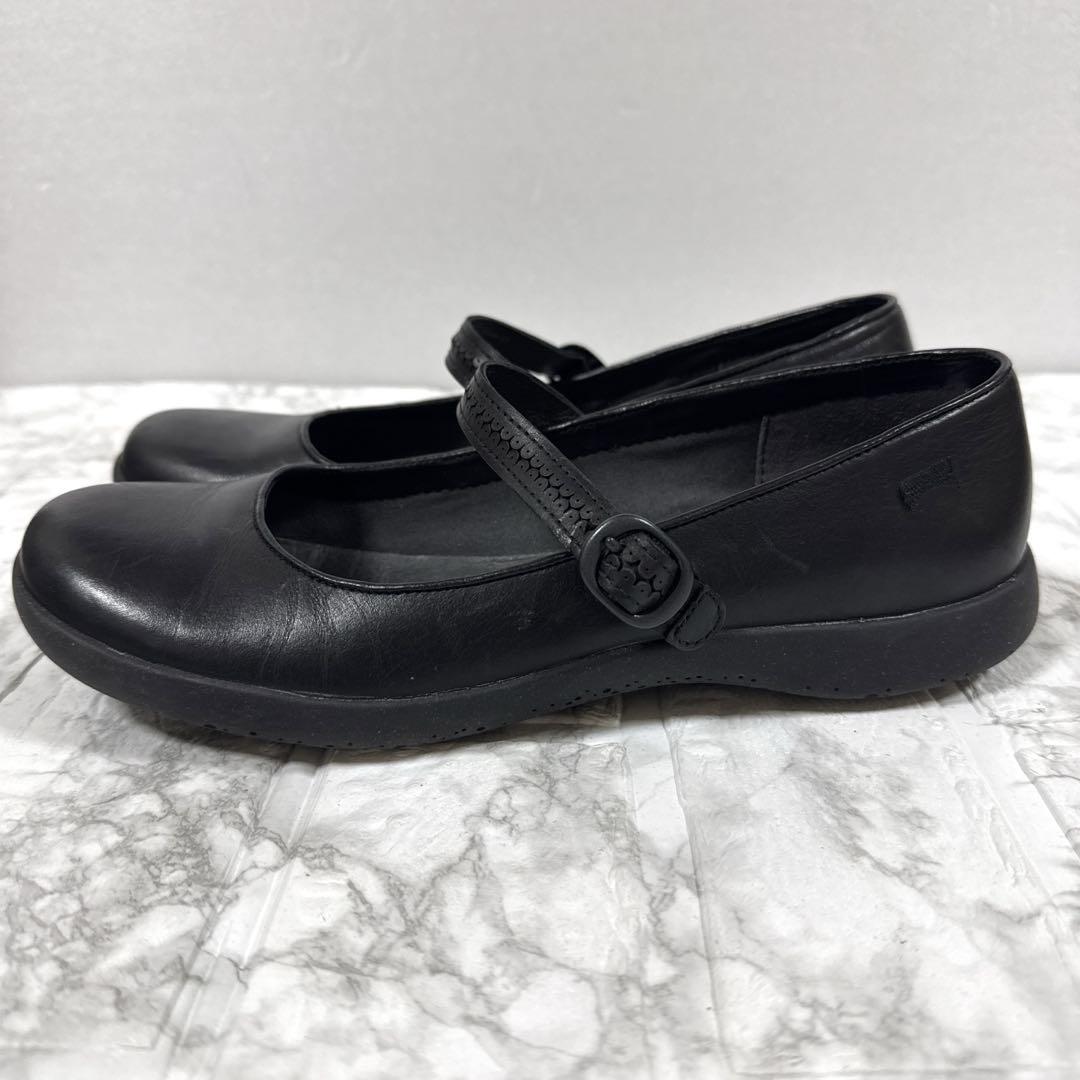 CAMPER 38 黒 スパイラルコメット　フラットシューズ　24㎝　ブラック
