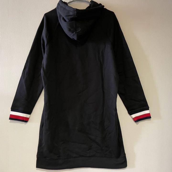 っています 新品 ロゴ フード 黒 可愛い Ad7zx-m80133633545 未使用 トミーヒルフィガー XL ワンピース してありが