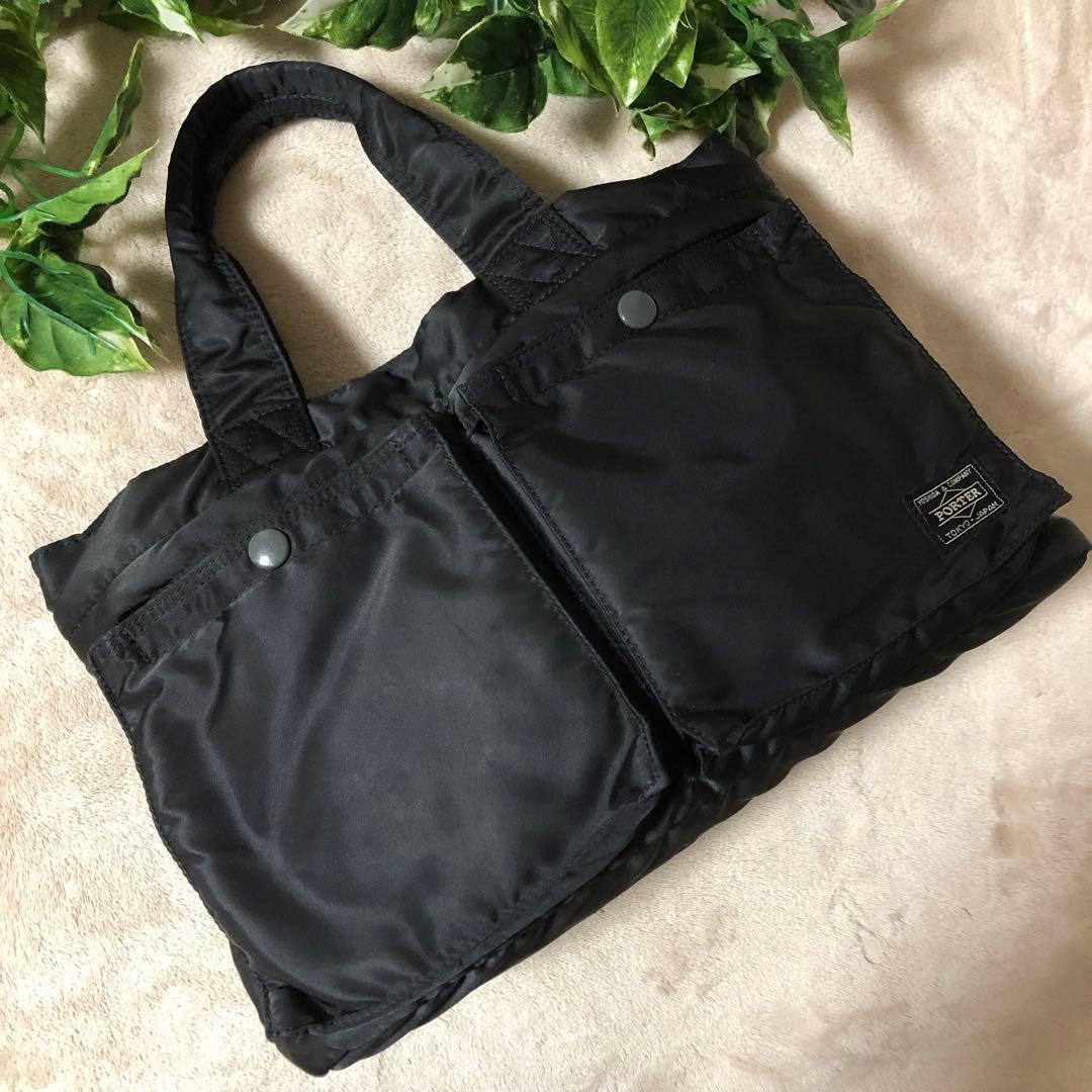 美品✨ PORTER TANKER ポーター タンカー トートバッグ ブラック 美品✨ PORTER TANKER ポーター タンカー トートバッグ ブラック