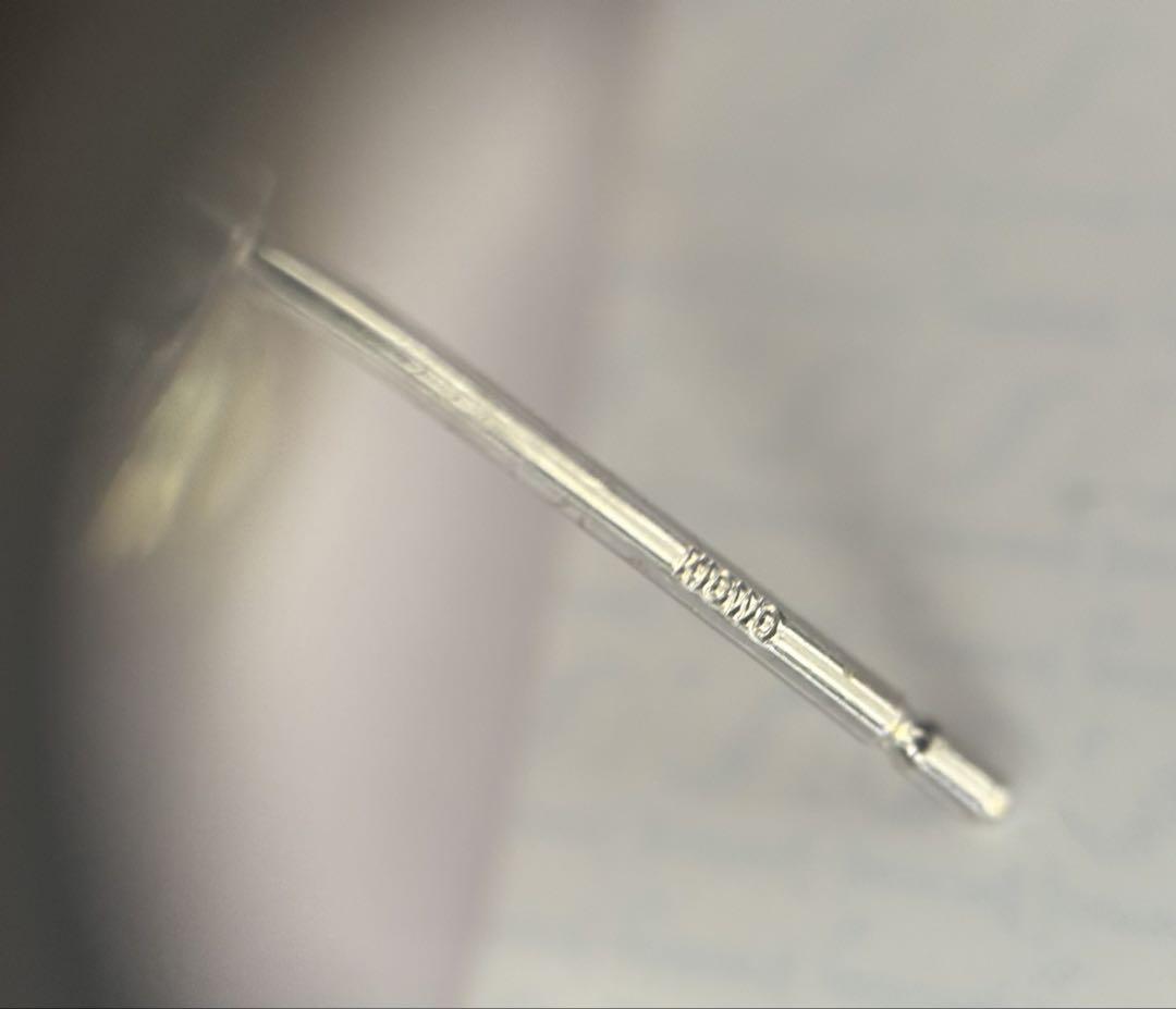 k18wgアコヤダイヤモンドピアス0.10ct7.8/7.9mm強テリ鑑別書付