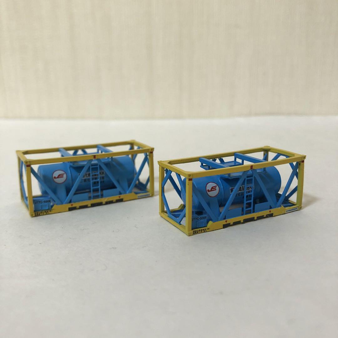 Nゲージ タンクコンテナ　UT13C黄緑フレーム2個セット② Nゲージ タンクコンテナ UT13C黄緑2個セット - メルカリ