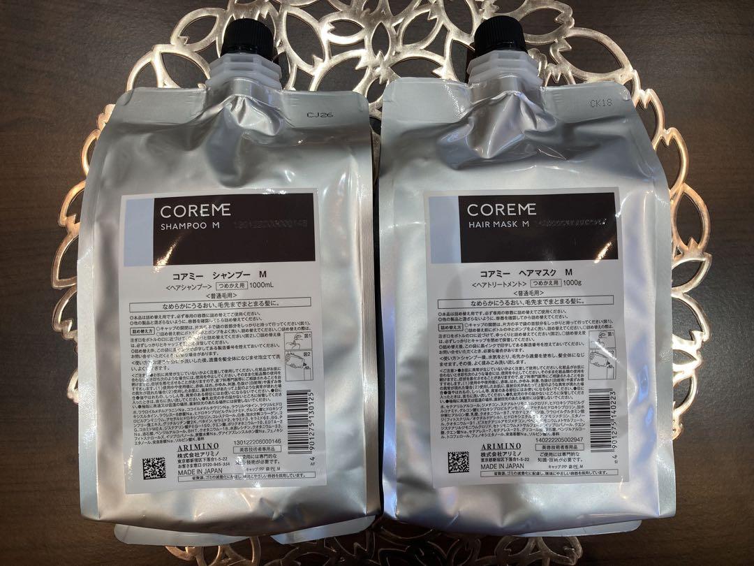 COREME ヘアマスク M & シャンプー M 1000g/1000ml アリミノコアミーM シャンプー1000ml ヘアマスク1000g