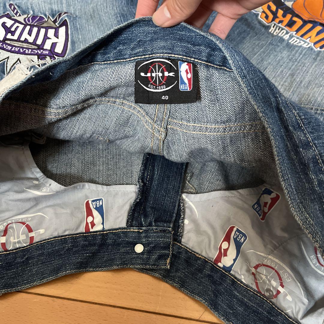 OLD UNK NBA デカワッペン デニムパンツ W38 90sコムドット