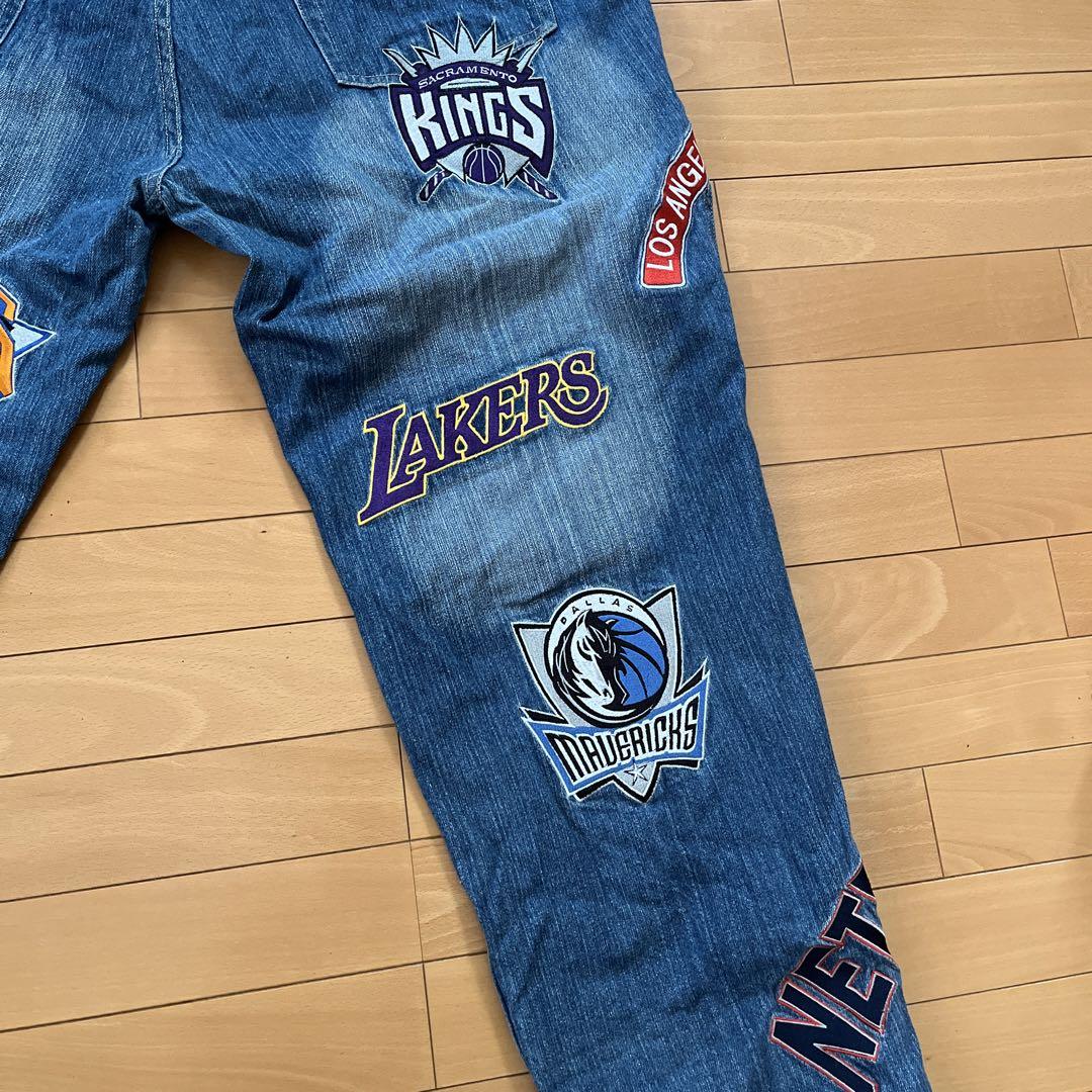 OLD UNK NBA デカワッペン デニムパンツ W38 90sコムドット