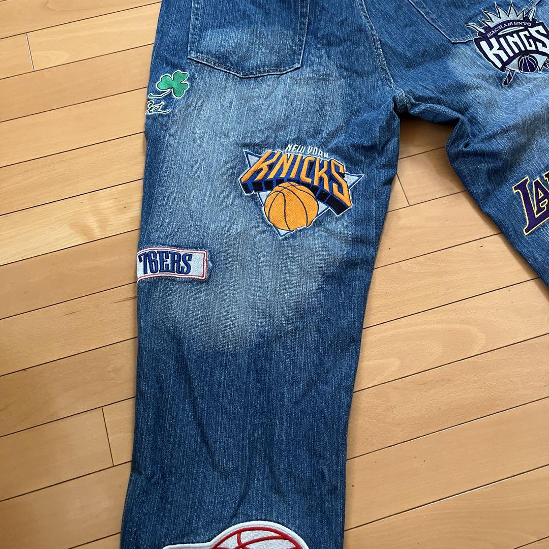 OLD UNK NBA デカワッペン デニムパンツ W38 90sコムドット