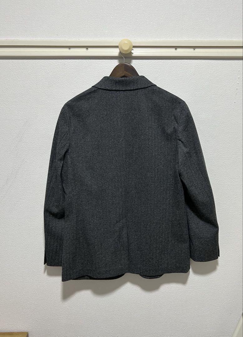 1回着用 美品 ユニクロ コンフォート2Bジャケット ヘリンボーン グレー L