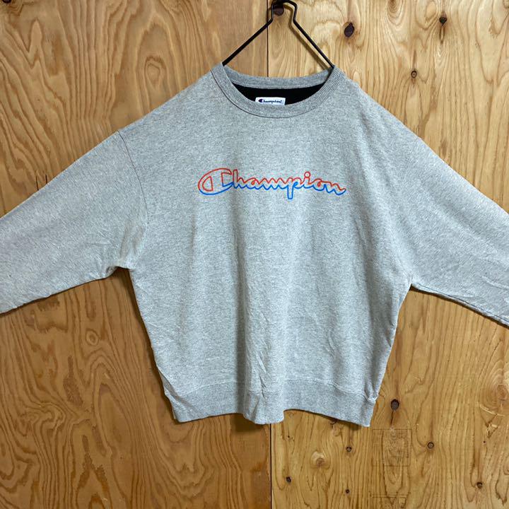 再入荷在庫 グレー USA古着 90s 長袖 ロゴ YTCf8-m80140630382 チャンピオン スウェット トレーナー 2022送料無料