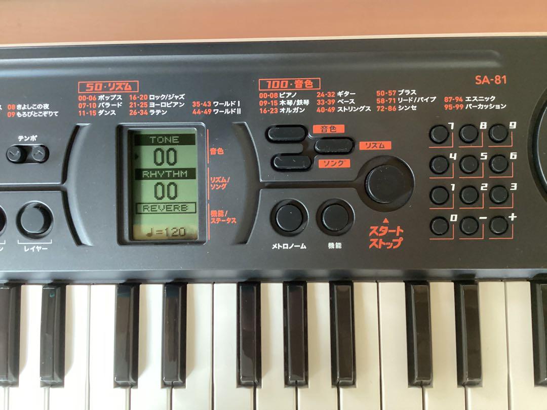 美品 CASIO Casiotone SA-81 44鍵 電子キーボード カシオ - メルカリ