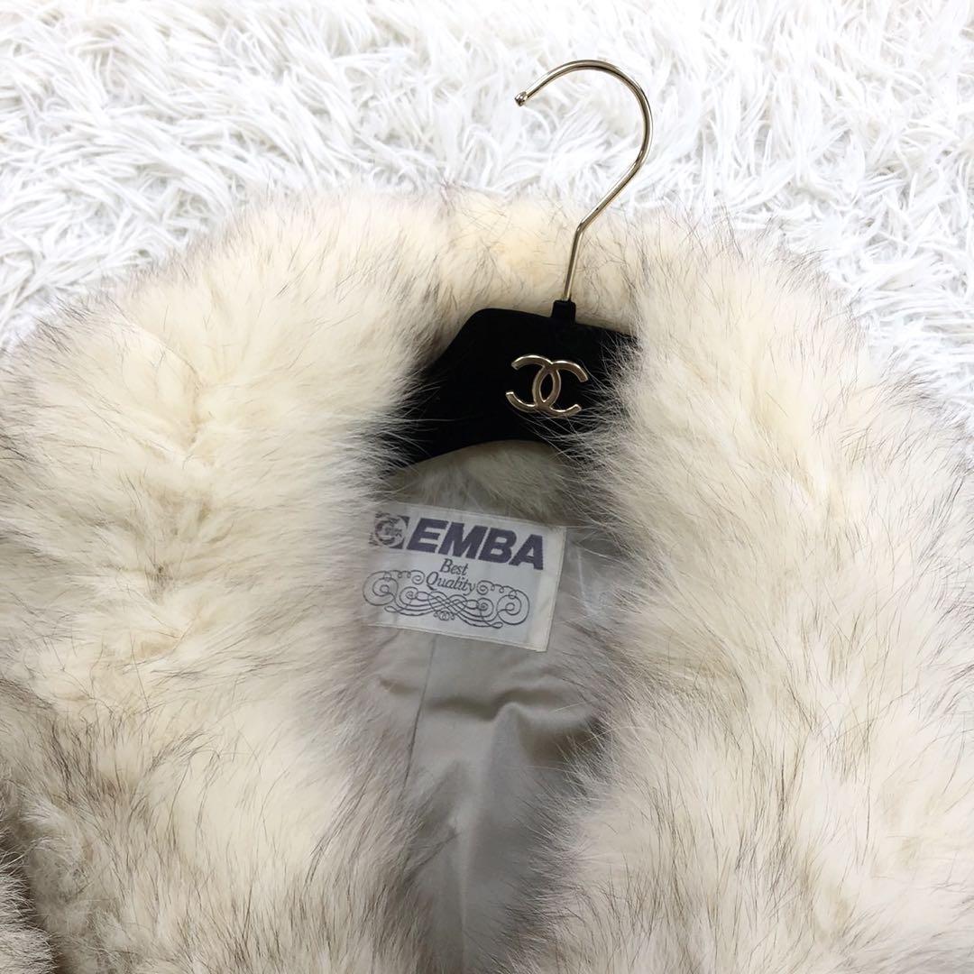 美品✨EMBA エンバ ブルーフォックス リアルファーコート