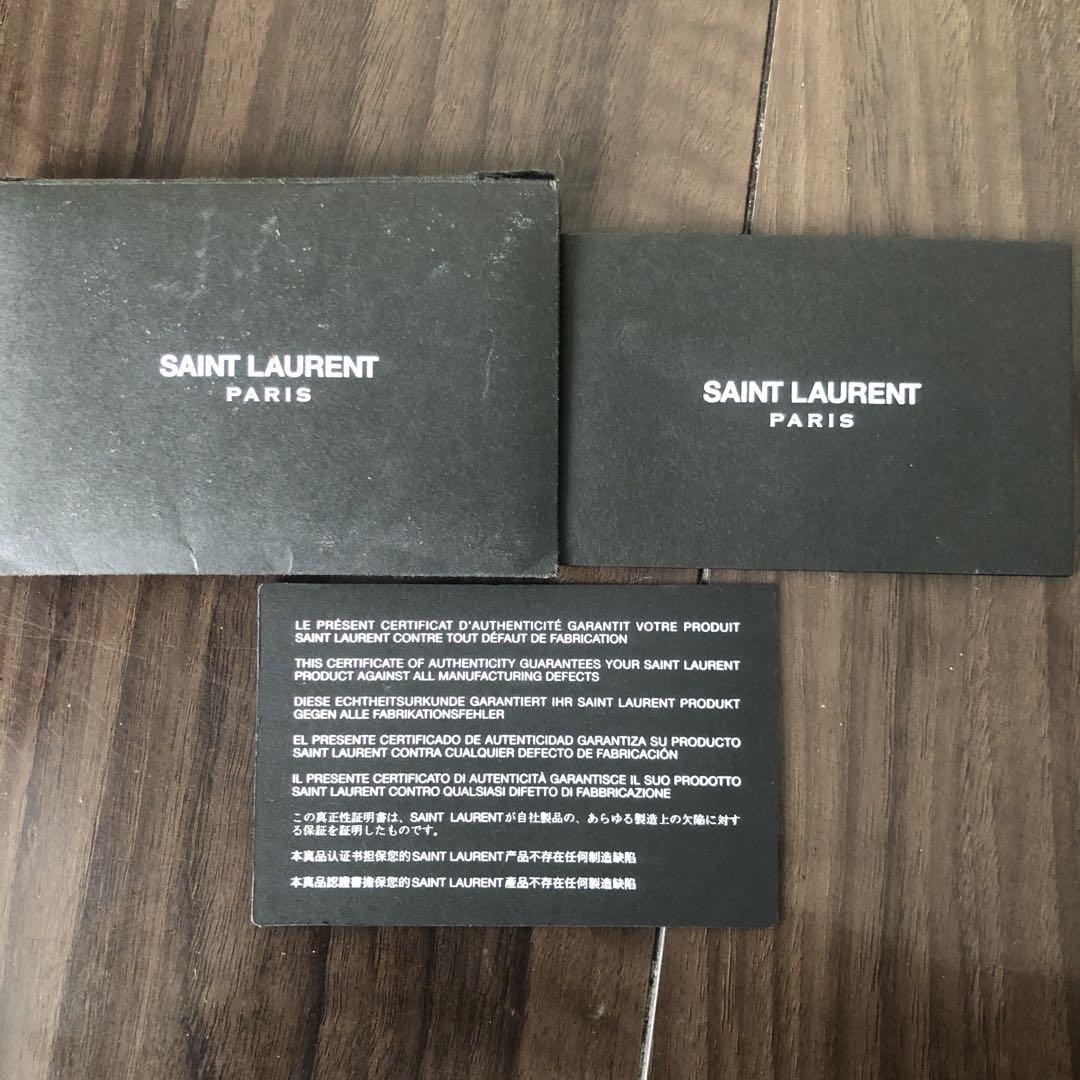 SAINT LAURENT カバス　グレー レザー バッグ