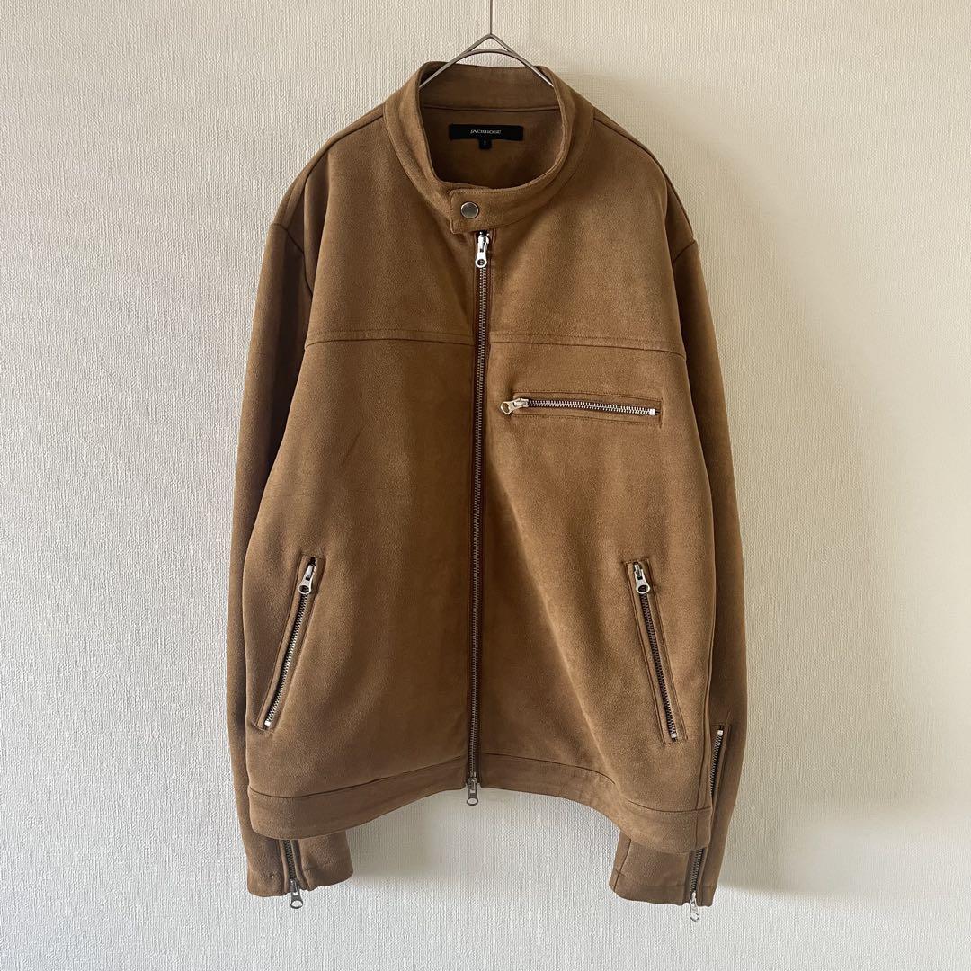 JACKROSE フェイクスウェード ダブルジップ シングルライダースジャケット