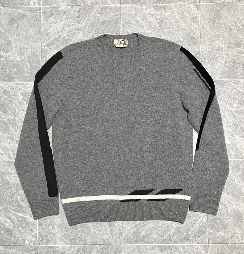 HERMES 2021AW エルメス　幾何学模様　柄　カシミヤ　ニット　セーター