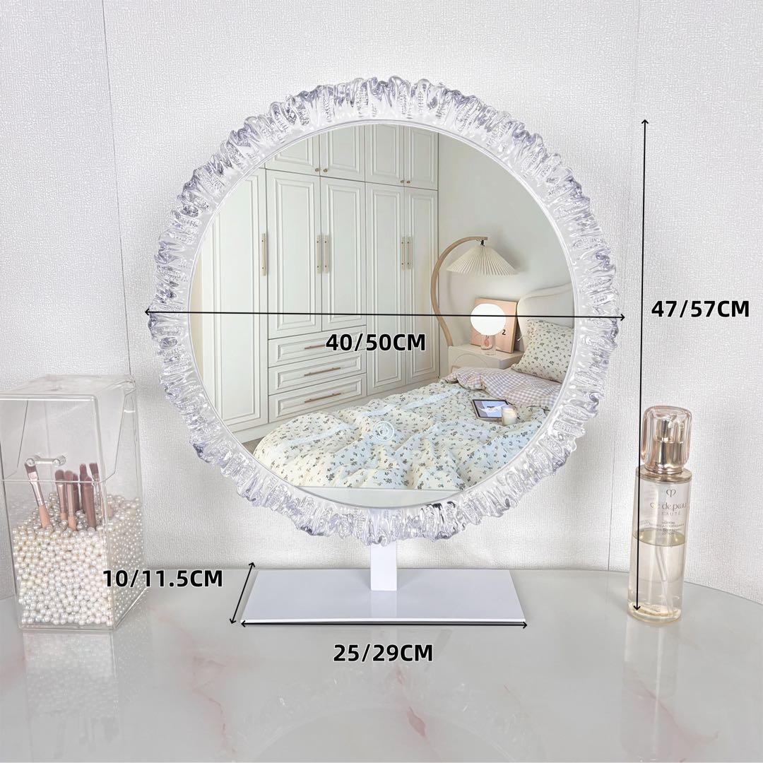 ひまわりデザイン LEDデスクミラー　向日葵幅40cm