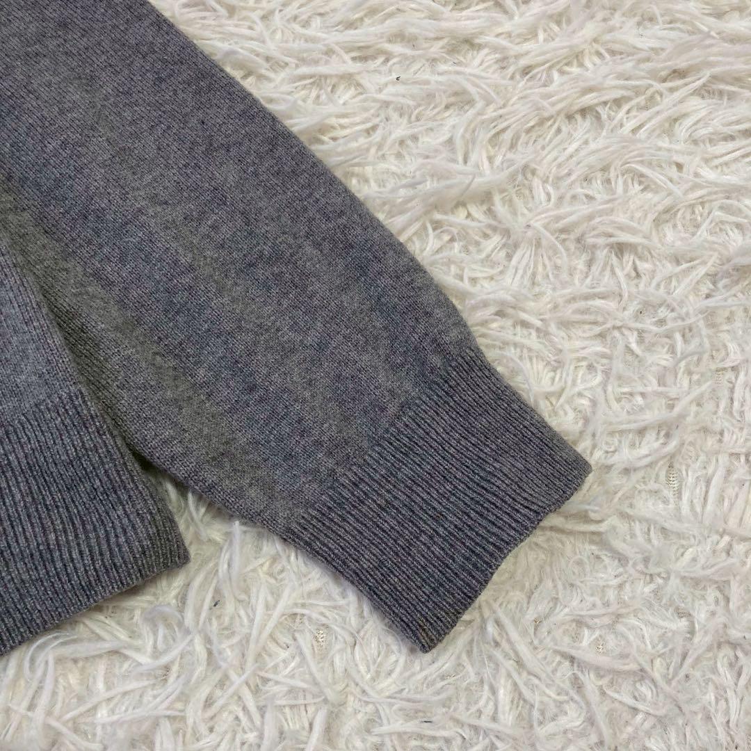 DAKS ハーフジップニット グレー M カシミヤ混