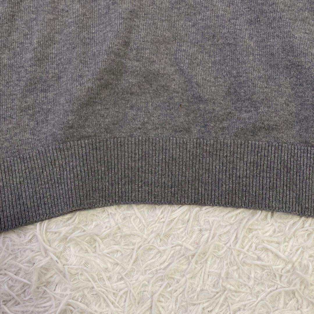 DAKS ハーフジップニット グレー M カシミヤ混