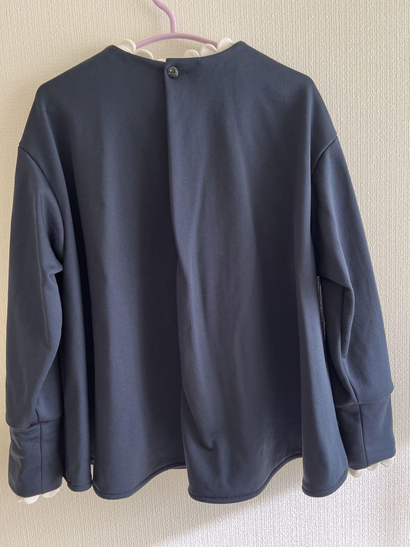 ella スカラッププルオーバー ella selectshop エラ スカラッププルオーバー ネイビー（美品