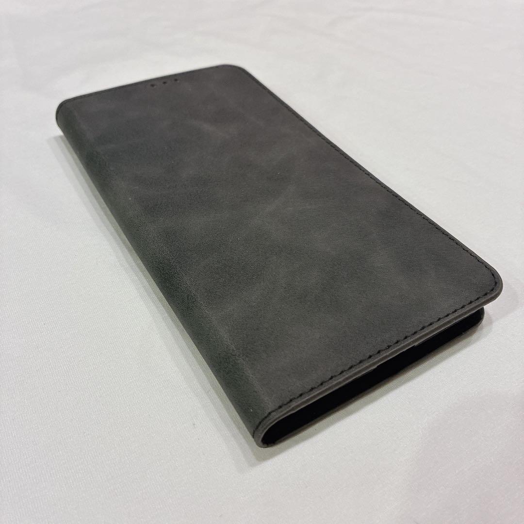 Xperia XZ3ケース 手帳型 カード収納 全面保護 耐衝撃 ブラック