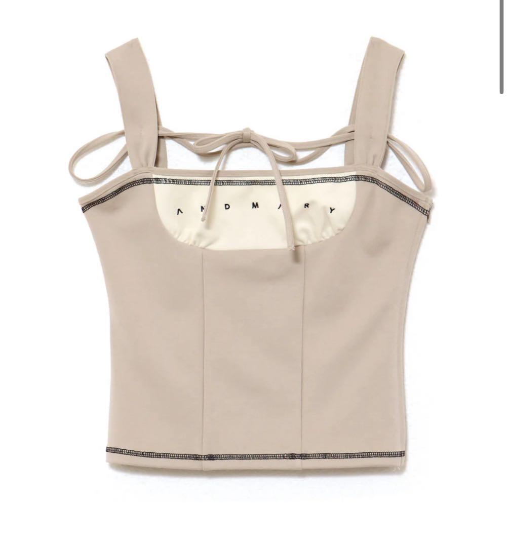② アンドマリー Luca stitch tops beige andmary Luca stitch tops ベージュ - メルカリ