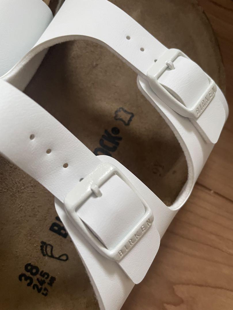 BIRKENSTOCK ホワイト ダブルストラップ サンダル 38 NEVADA BIRKENSTOCK ホワイト ダブルストラップ サンダル 38 NEVADA