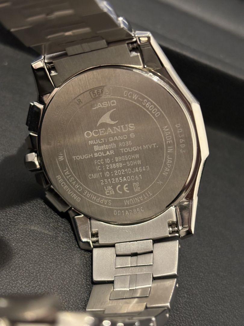 CASIO オシアナス マンタ S6000 本社購入 デイト ソーラー電波