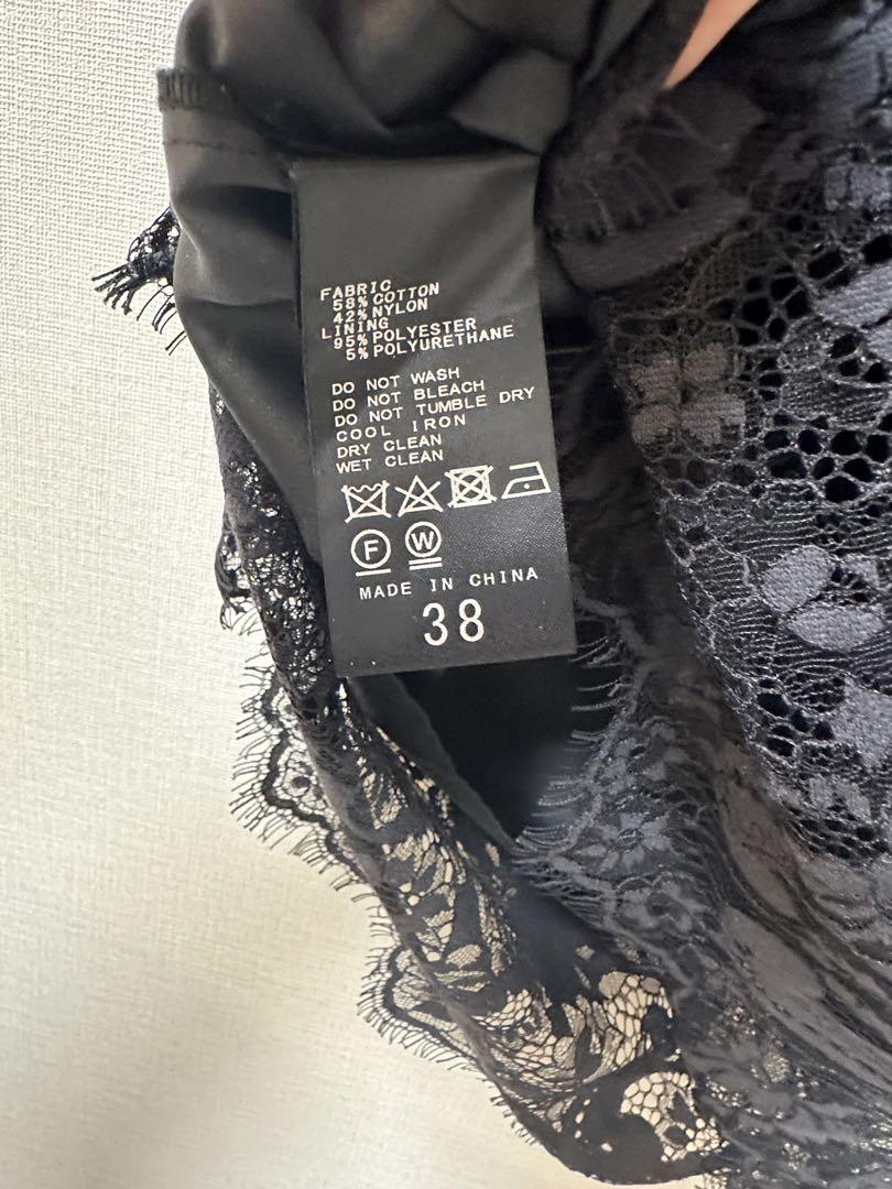 Spick & Span ラッセルレーススカート ブラック 38 Mサイズ
