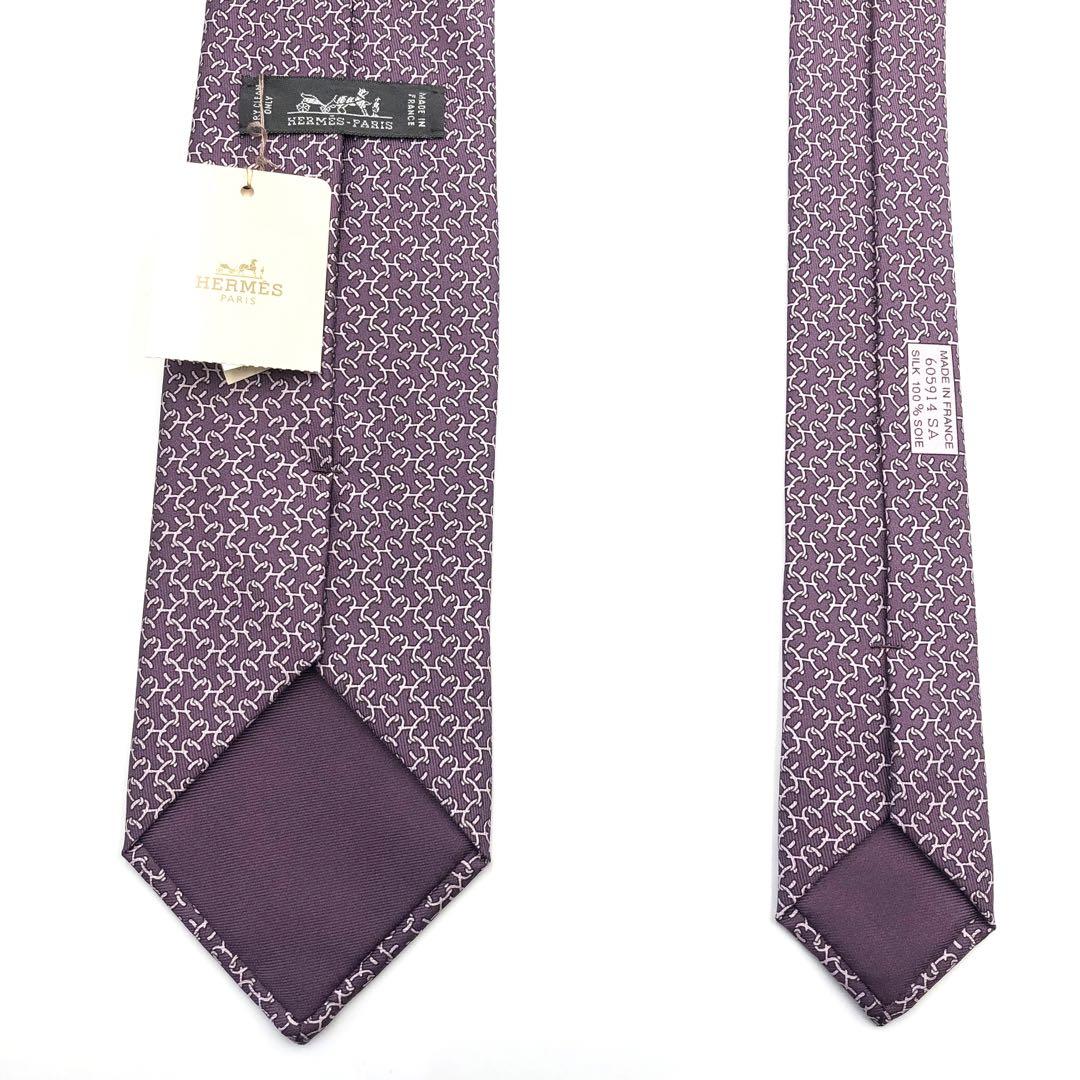 新品未使用】HERMES ネクタイ タグ付き 幾何学模様 パターン