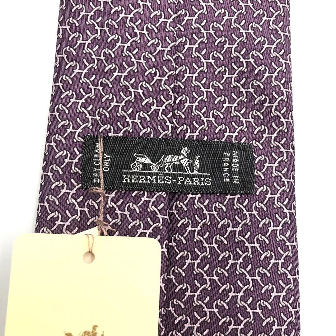 新品未使用】HERMES ネクタイ タグ付き 幾何学模様 パターン