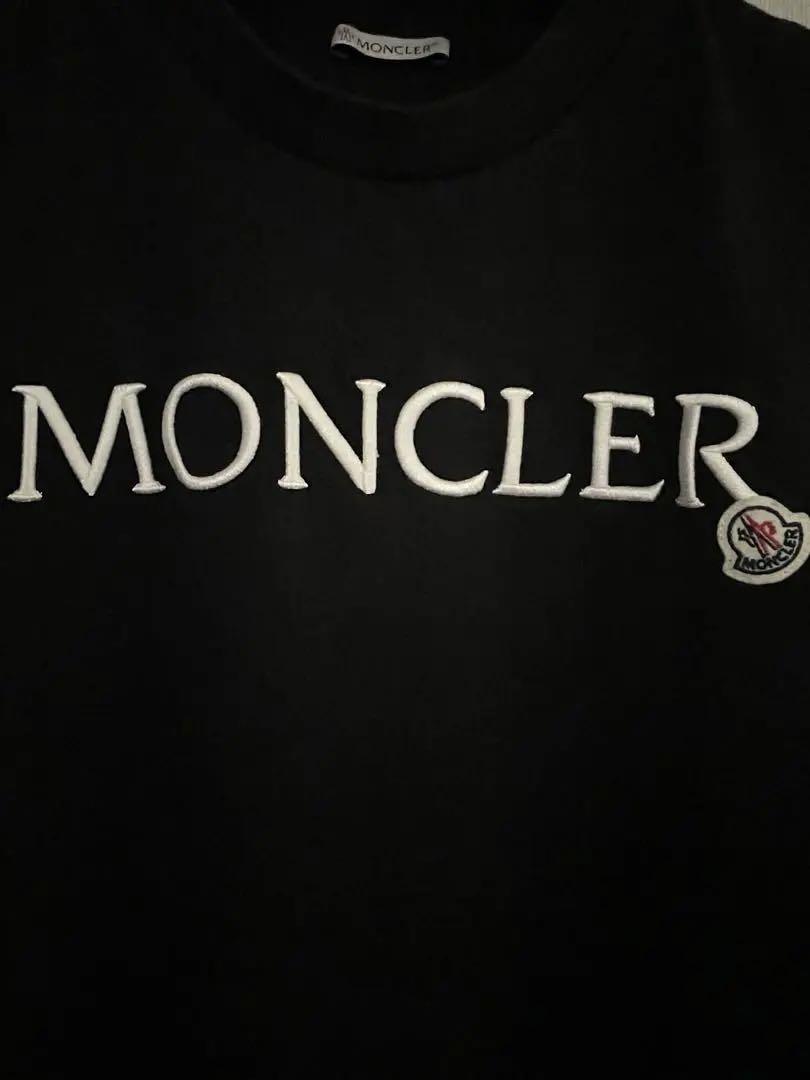 ♦︎モンクレール　刺繍ロゴTシャツ Ｓ　　ブラック999