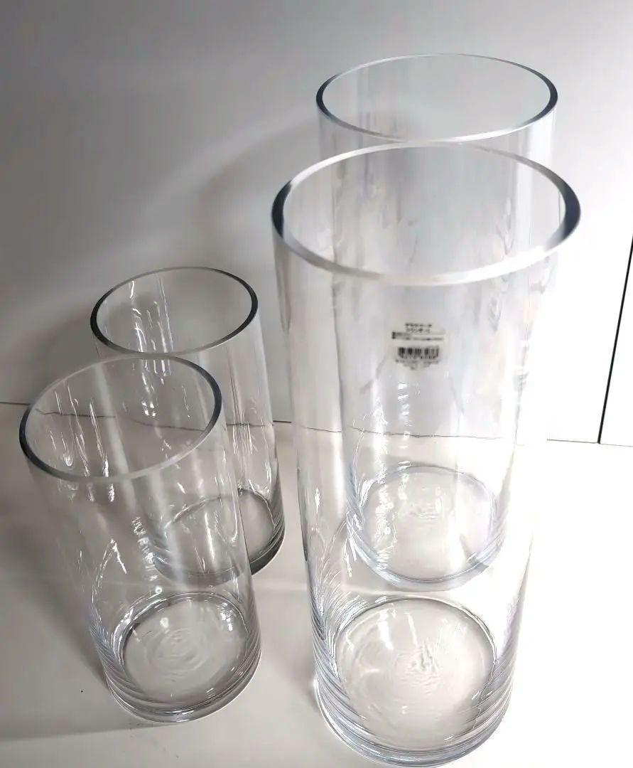 ガラス製花瓶 /花器/シリンダー円柱花器4点セット