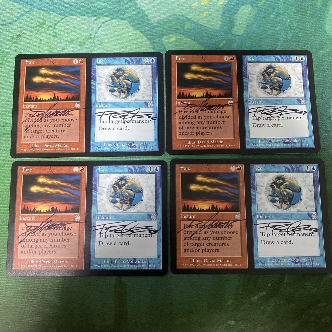 MTG 火+氷　APC サインド　4枚セット