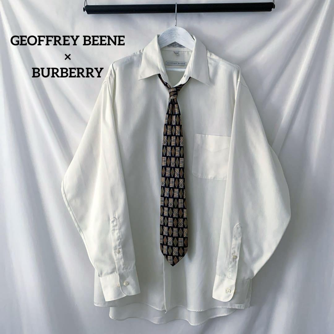 GEOFFREY BEENE オフホワイト シャツ BURBERRY ネクタイトップス