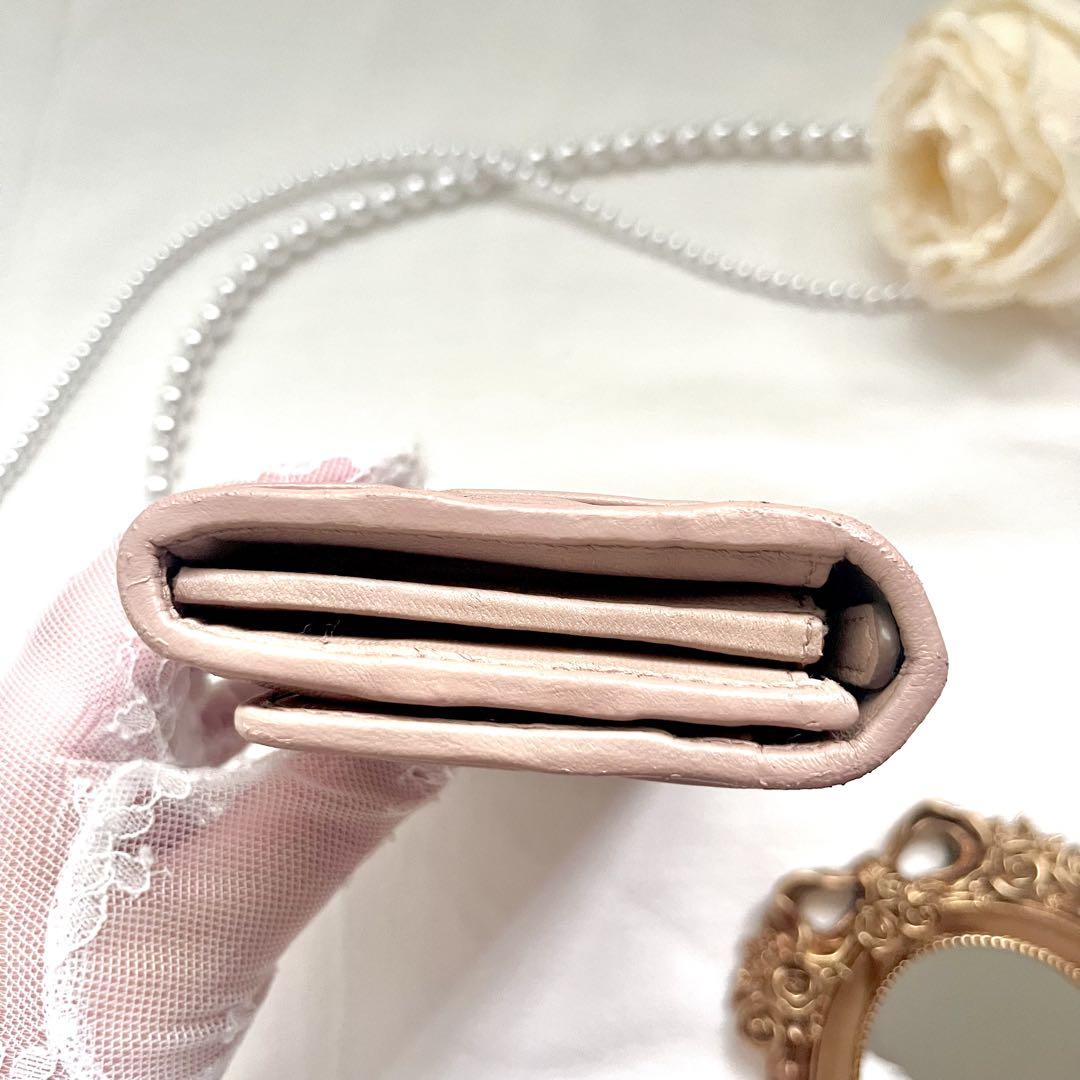 【美品】PRADA プラダ 長財布 ピンクベージュ 上品くすみカラー♡