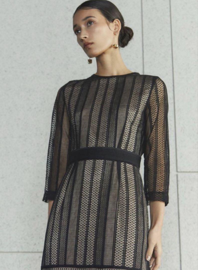 ラグナムーン　LADYストライプレースワンピースM WEB限定】LADYストライプレースワンピース｜ラグナムーン