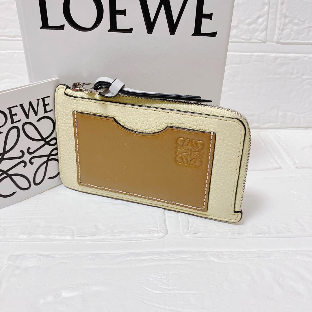 美品 LOEWE ロエベ コインケース コンパクト アナグラム ブラック レザー LOEWE ロエベ コインケース 小銭入れ 丸型 アナグラム レザー