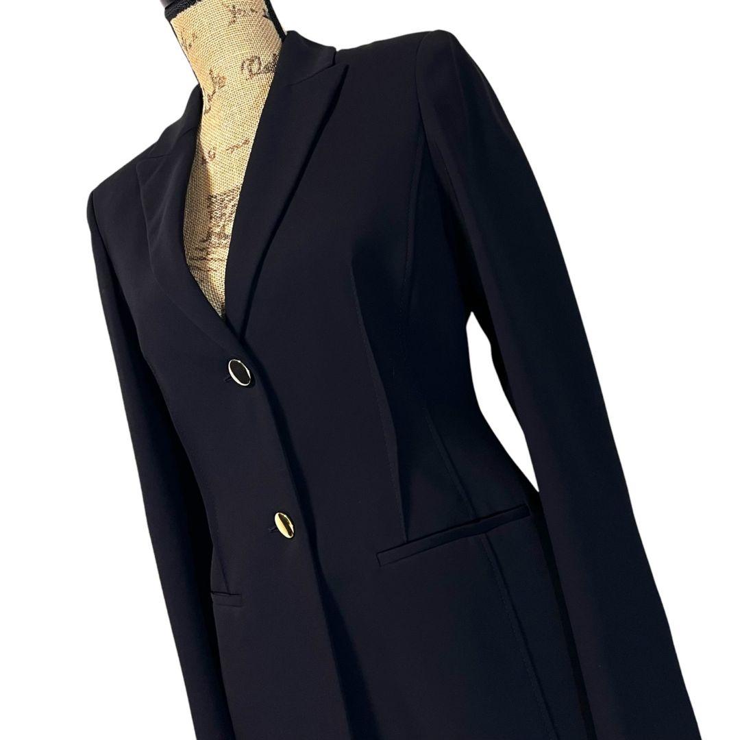 【美品】【金ボタン】【40】VERSACE ジャケット 裏地・総柄 レディース