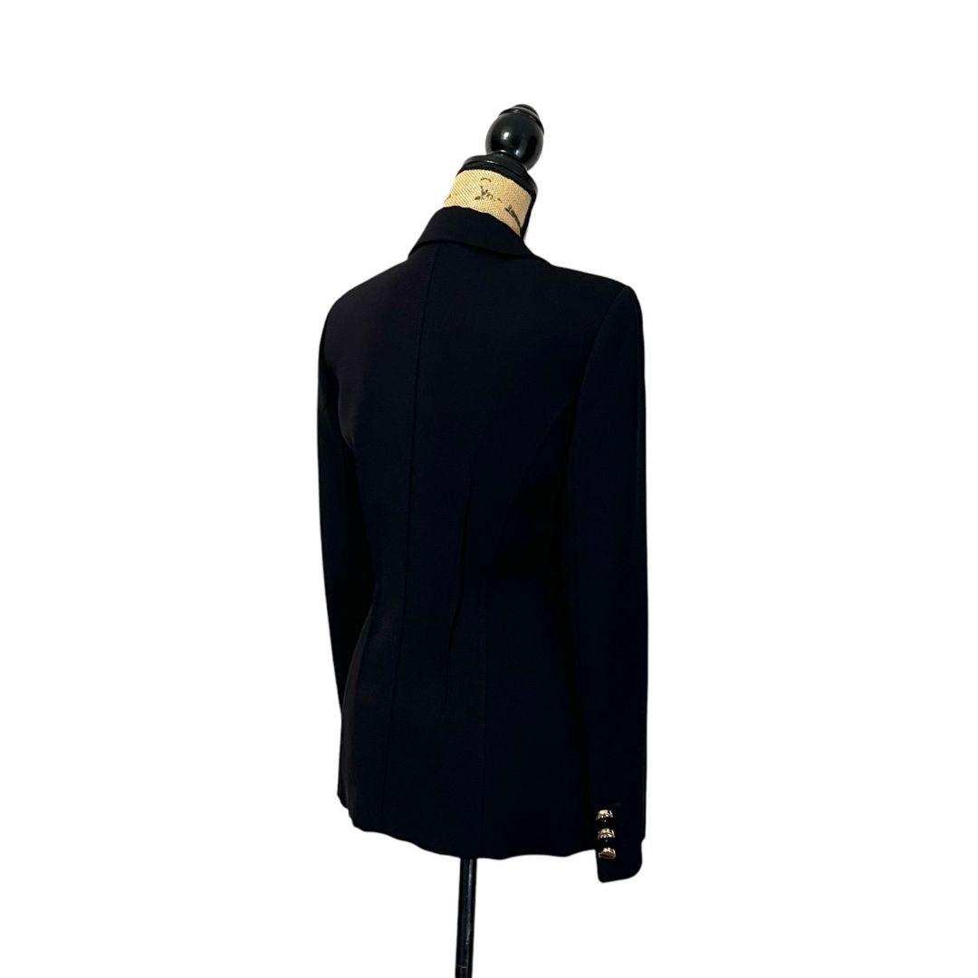 【美品】【金ボタン】【40】VERSACE ジャケット 裏地・総柄 レディース