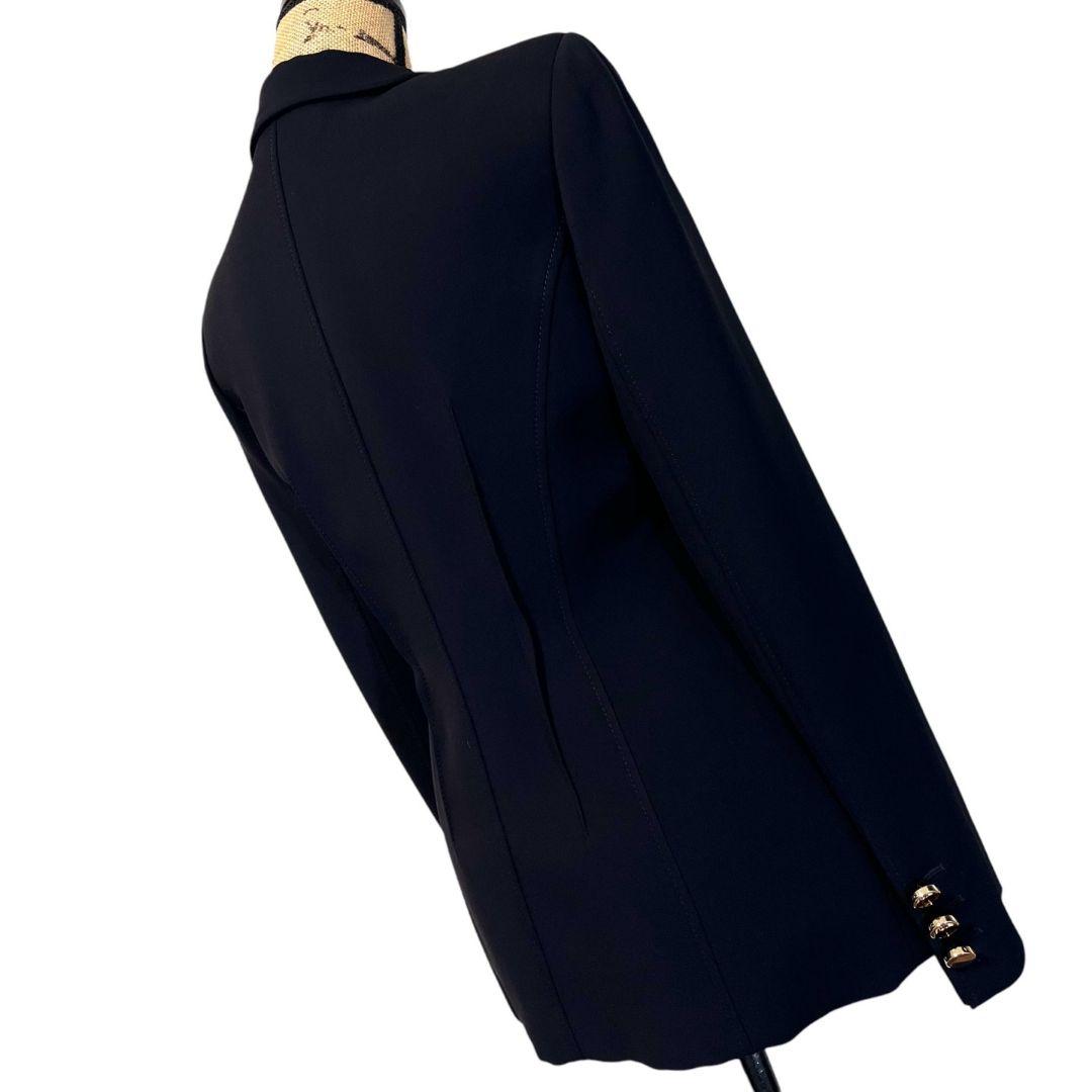 【美品】【金ボタン】【40】VERSACE ジャケット 裏地・総柄 レディース