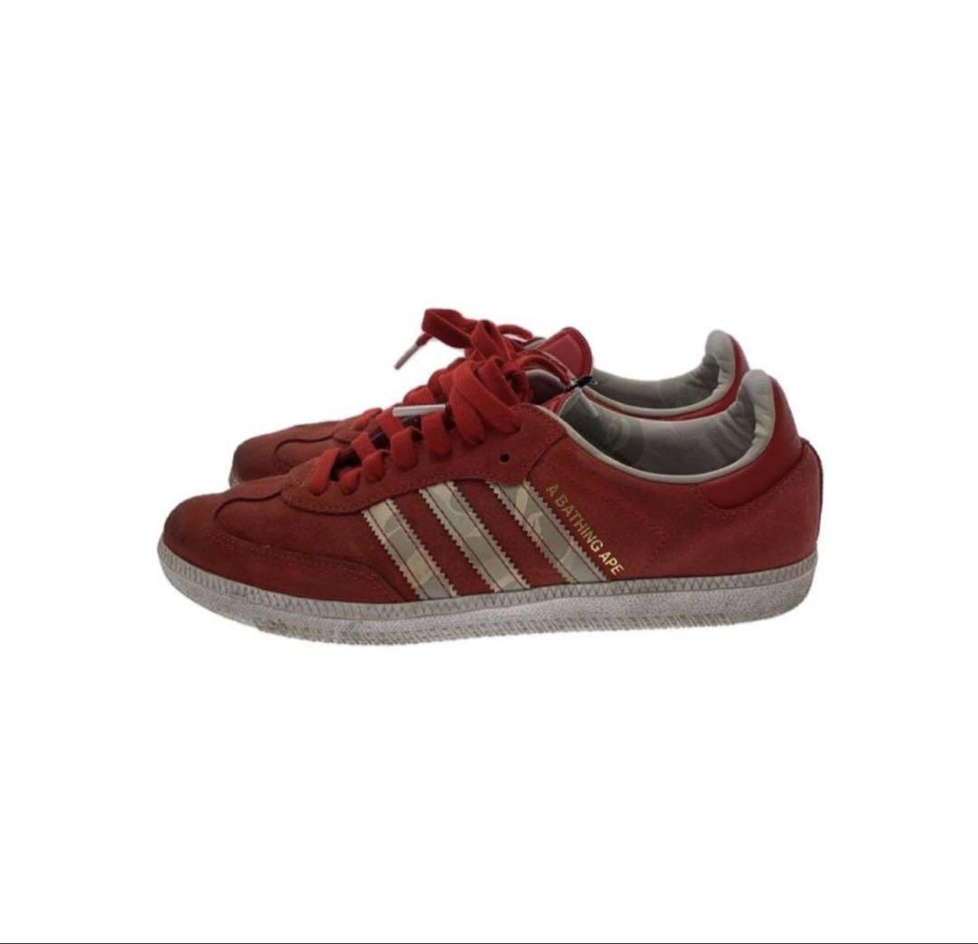 adidas スエード レッドスニーカー