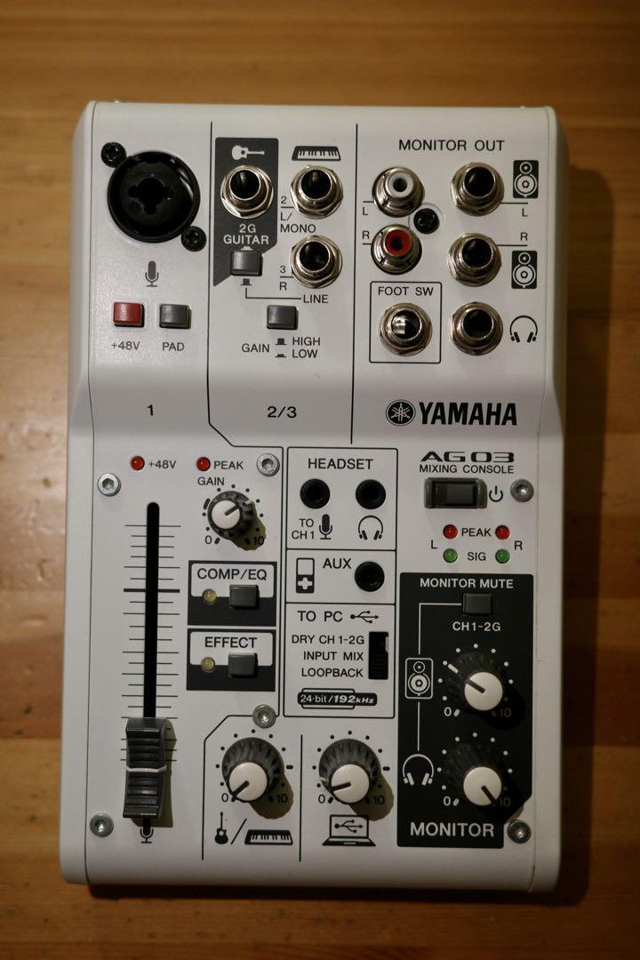 AG03YAMAHAヤマハ　オーディオインターフェイス　ミキサー