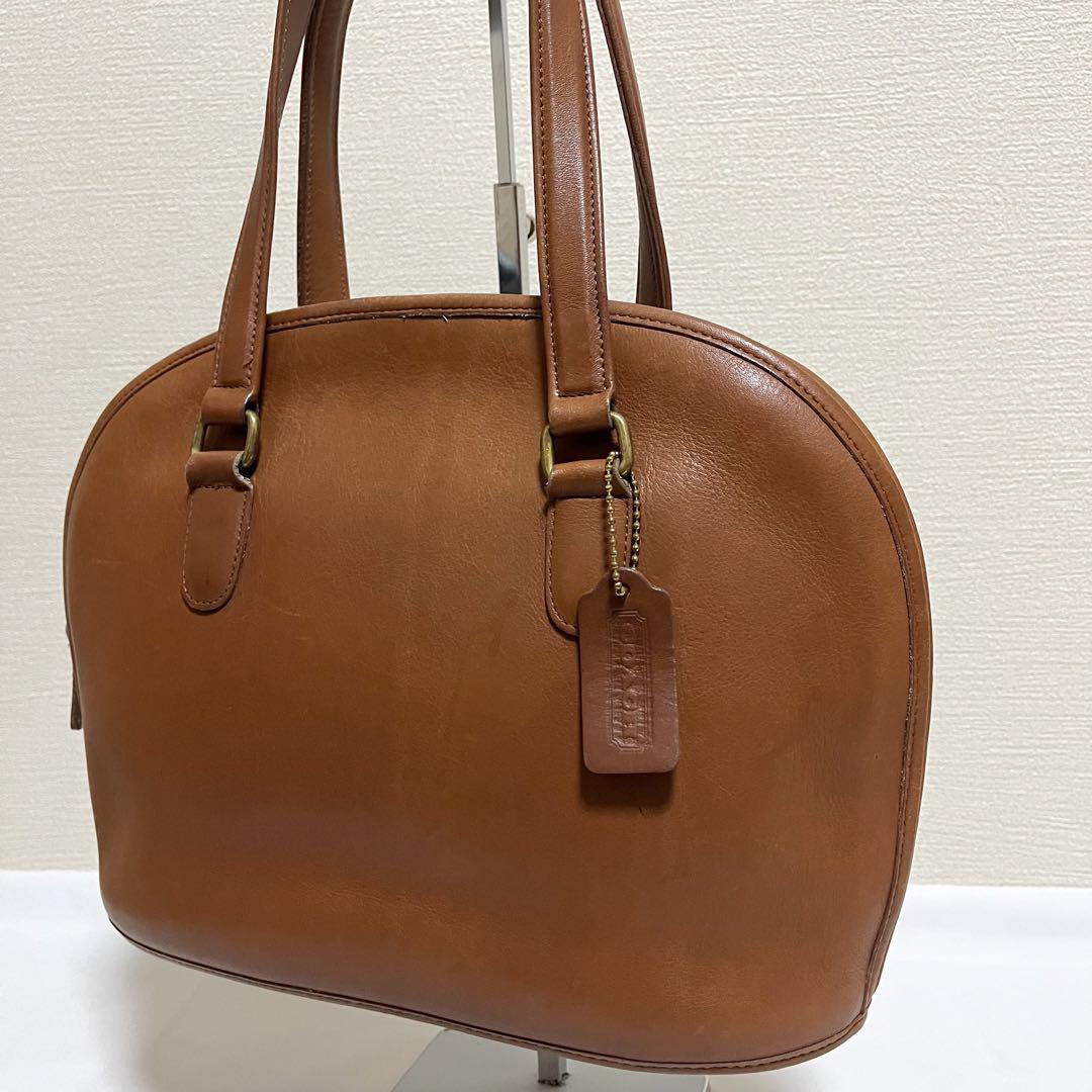 値下げ COACH コーチ スエード ハンドバッグ ブラウン