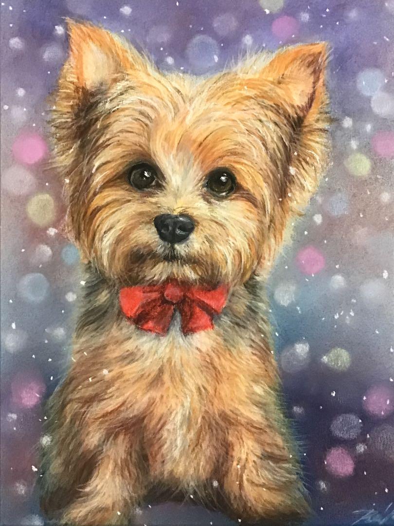 smile puppy  ハンドメイドパステル画　絵画アート原画 ブランド 品 通販ハンドメイド・手芸 - smile dog ハンドメイド