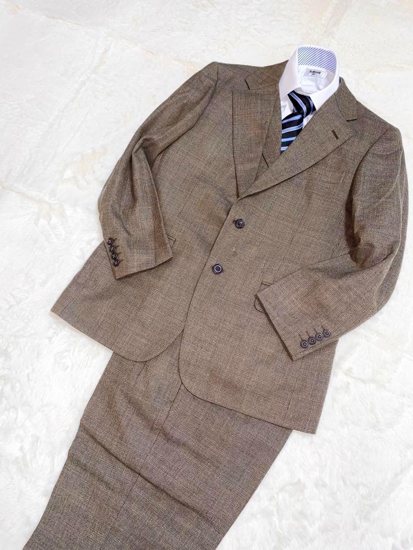 【美品】BURBERRY バーバリー セットアップ スーツ 3ピース ブラウン系